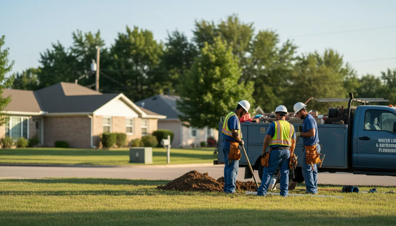 Residential water line and bathroom plumbing service in Grethel, KY